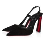 Condoroline 100 mm Sling Back Veau Velours Pumps Black