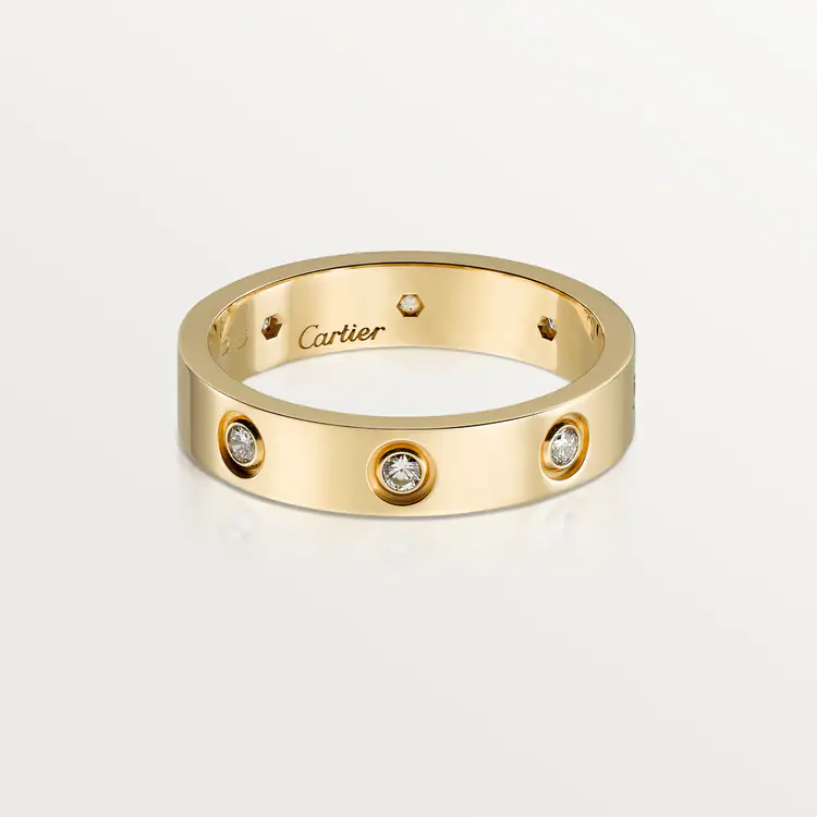 062e71bdba15d858400351a57095eb3c.png LOVE WEDDING BAND, 8 DIAMONDS - Image 1