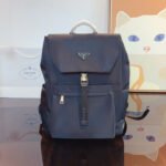 Re-Nylon and Saffiano leather backpack