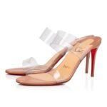 Just Nothing 85 mm Sandals PVC and Patent Calf Blush