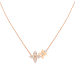 Star Blossom Necklace, Pink Gold And Diamonds