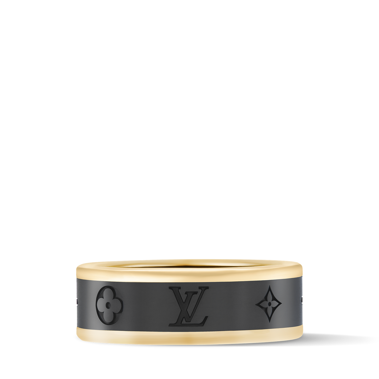 0b728ffe9215ec598cd0a338cfc855bf-1.png Les Gastons Vuitton Small Ring, Yellow Gold and Titanium - Image 1