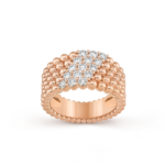 Perlée diamonds ring, 5 rows