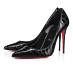 Kate 100 mm Pumps Alligator Embossed Calf Leather Black