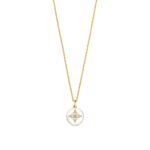 B Blossom Medallion, Yellow Gold, White Gold, White Agate And Diamonds