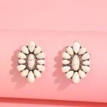 Turquoise Decor Stud Earrings