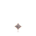 Color Blossom Star Ear Stud, Pink Gold And Grey Mother-Of-Pearl - Per Unit