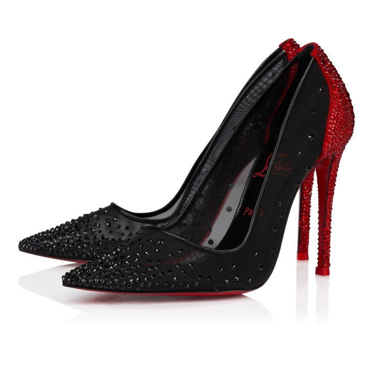 183c4cfd996045d9b086e53beef503e0.jpeg Degrastrass Red Carpet 100 mm Mesh Black Pumps - Image 1