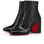 Turela Booty 85 mm Boots Calfskin Leather Black