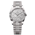 Rolex Day-Date “President” 40mm White Gold Meteorite Diamond Baguette Dial – 228239