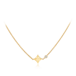 Idylle Blossom pendant, yellow gold and diamond