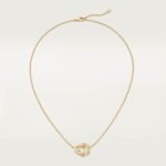 LOVE NECKLACE, PAVED WITH DIAMONDS, 18K YELLOW GOLD