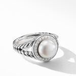 David Yurman Pearl Ring with Diamonds