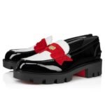 Penny Lug Loafers Calf Leather and Patent Leather Multicolor