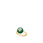 B Blossom Ring, Yellow Gold, White Gold, Malachite And Diamonds