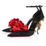 Bellarose 100 mm Strappy Pumps Crepe Satin Black