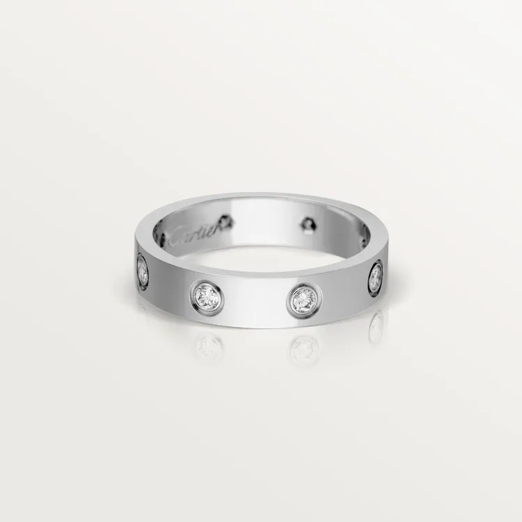 2ce7323b0732d3fcbb666b17791edd1f.png LOVE WEDDING BAND, 8 DIAMONDS - Image 1