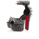 Estepic Sandal Alta 160 mm Strappy Sandals Nappa Leather and Spikes Black