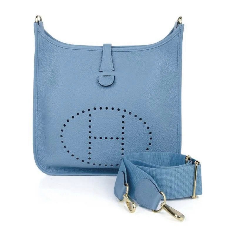 32c884f20d234e323941365ce3db9874-1.jpeg Evelyne PM Bag Blue De Nord Clemence Gold - Image 1