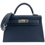Herthemes Bleu de Prusse Epsom Mini Kelly 20 II Electrum Hardware