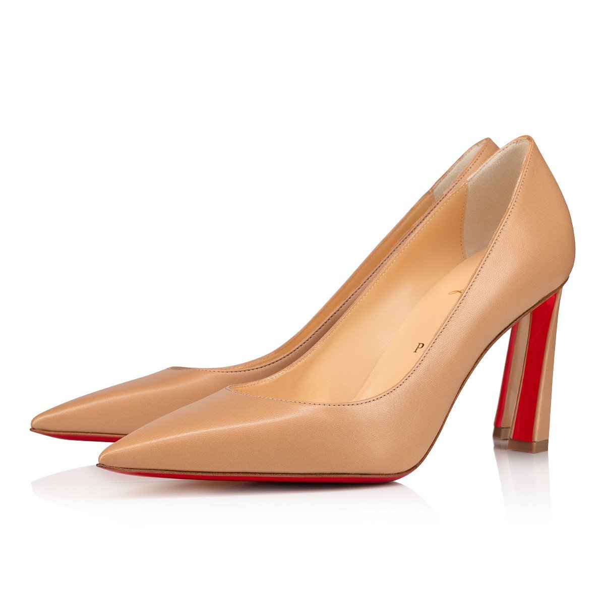 34a20e14f7bc4f71a4a06d3ada2b1255.jpg Condora 100 mm Blush Leather Pumps - Image 1