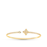 Idylle Blossom Twist Bracelet, Yellow Gold And Diamonds