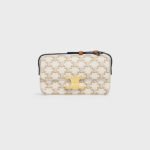 SHOULDER BAG CLAUDE in Triomphe canvas and calfskin