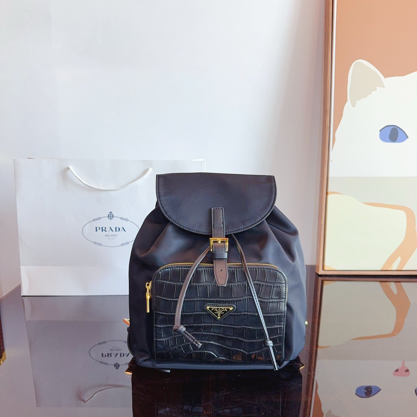 36e1f3d17df3924bd29648596d0dc455-1.jpeg Tessuto Nylon Backpack - Image 1