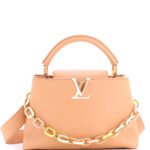Capucines Resin Chain Bag Leather MM