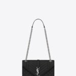 ENVELOPE MEDIUM IN QUILTED GRAIN DE POUDRE EMBOSSED LEATHER