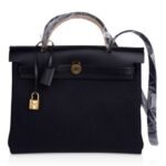 Herbag Zip Black on Black 31 Officier Canvas / Vache Hunter Leather