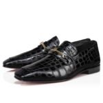 MJ Moc Man Loafers Alligator Embossed Calf Leather Black