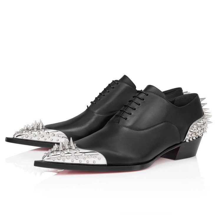 3da285538b5147419d8bf208ae23576c.jpeg Eliviss Meteor Oxfords Calf Leather and Spikes Black Men - Image 1