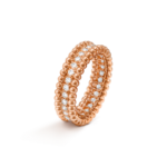 Perlée diamonds ring, 1 row