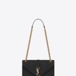 ENVELOPE MEDIUM IN QUILTED GRAIN DE POUDRE EMBOSSED LEATHER