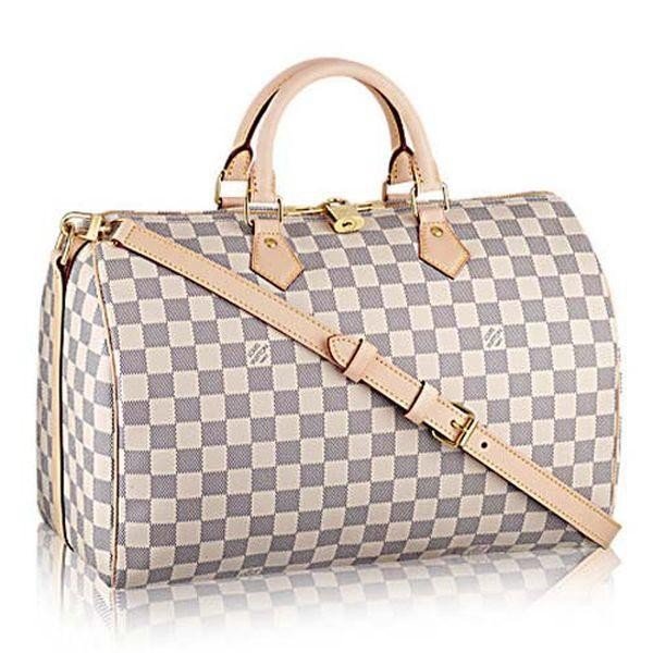 4017b6c33848c9b58c17f7d3ee9a60cd.jpeg Damier Azur Canvas Speedy Bandouliere 35 N41372 - Image 1