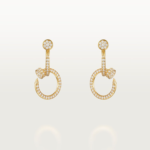 JUSTE UN CLOU EARRINGS, DOUBLE, PAVED