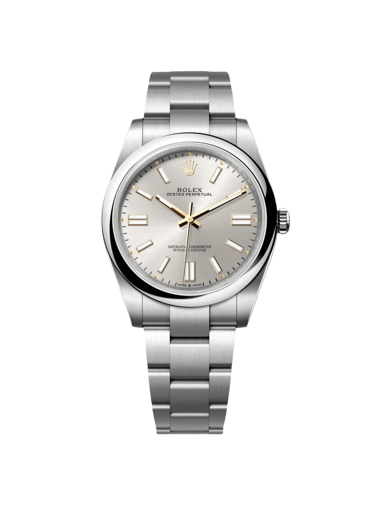 47e0084115122251cf28bc0e187981ec60a57f99176875ecbbd088c718b16f31.png Rolex Oyster Perpetual 41mm 124300-0001 Stainless Steel Silver Index Dial Watch - Image 1