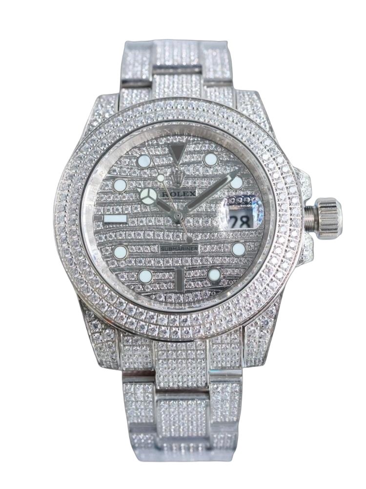 497b279135f6d89a0ce2579c347c88fbfdee058e048e86db96fecbdc03b7a6d0.jpg Rolex Submariner 116610LN Diamond Clad - Image 1