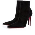Kate Max Booty 100 mm Low Boots Velvet d'Or Black