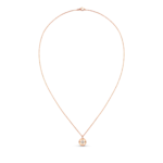 B Blossom Pendant, Pink Gold, White Gold And Diamonds