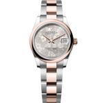 Rolex Datejust m278241-0031/0032 31mm Silver Floral Motif Dial Oyster Bracelet Watch