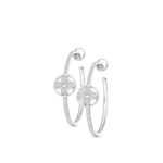 Idylle Blossom Hoops, White Gold And Diamonds
