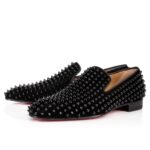 Dandelion Spikes Loafers Veau Velours and Spikes Black