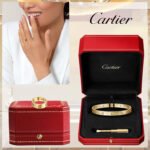 LOVE BRACELET, CLASSIC MODEL,10 DIAMONDS & LOVE RING, CLASSIC MODEL