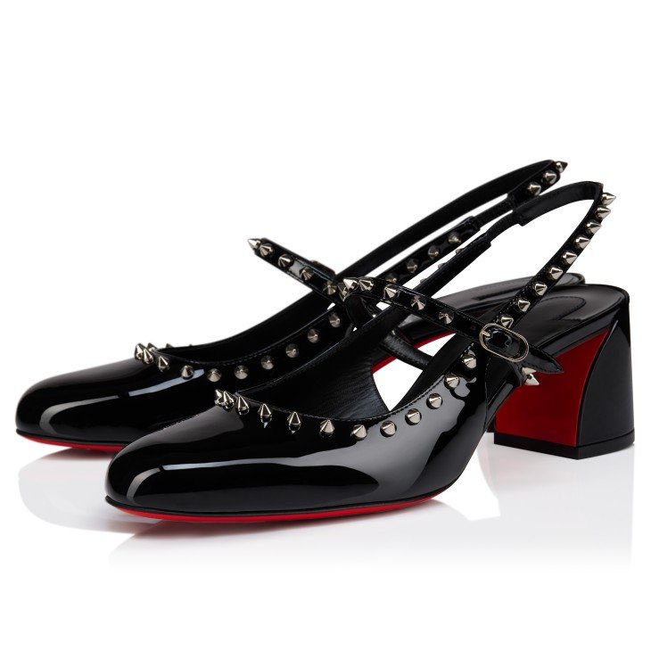 59bfe35d47ac4d21bb300d27c69b1f81.jpeg Janispikes 55 mm Mary Janes Patent Leather Black - Image 1