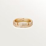 MAILLON PANTHÈRE WEDDING BAND, 2 HALF DIAMOND-PAVED ROWS