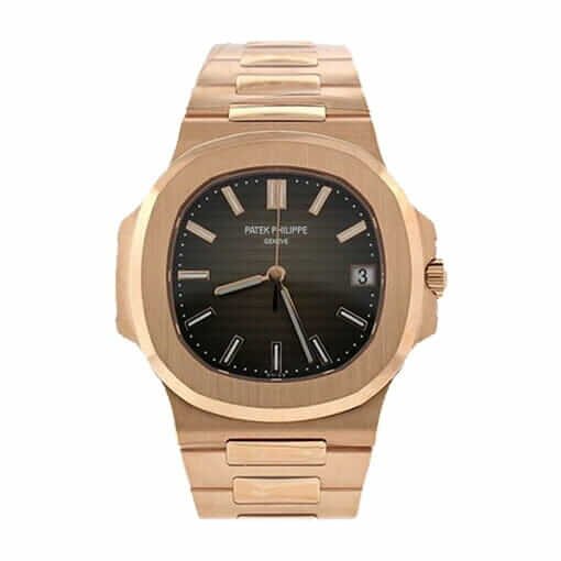 5c51d33401606ce027418fbe3f518f3d24204e5bca44583936a1befb148086ec.jpg Patek Philippe Nautilus Rose Black Dial Replica - Image 1