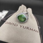 Albion® Ring Sterling Silver with Prasiolite and Diamonds, 14mm