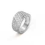 Perlée diamonds ring, 5 rows